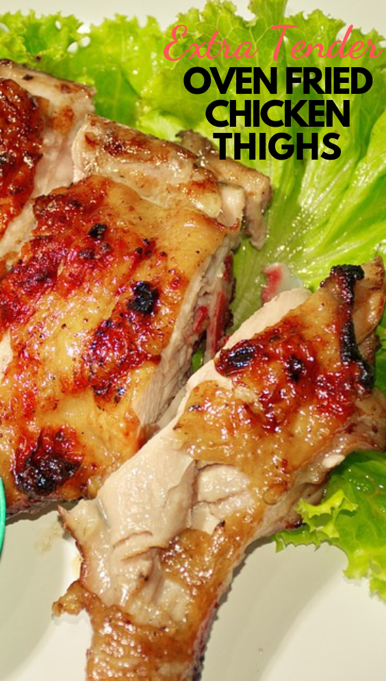 Extra tender OvenFried Chicken Thighs Healthy Recipes Clean Eating