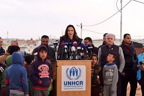 أنجلينا جولي من الاردن تدعو مجلس الأمن إلى إنهاء الحرب في سوريا