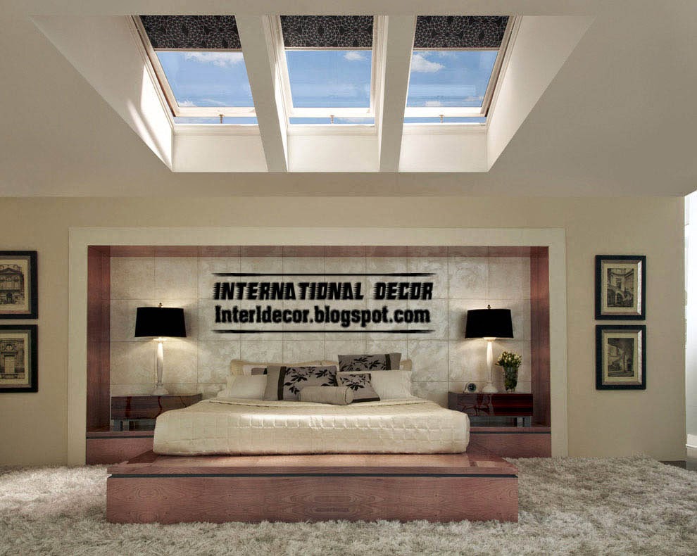 New designs of skylights and roof windows for bedroom