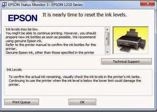 Reset Manual Epson L210  
