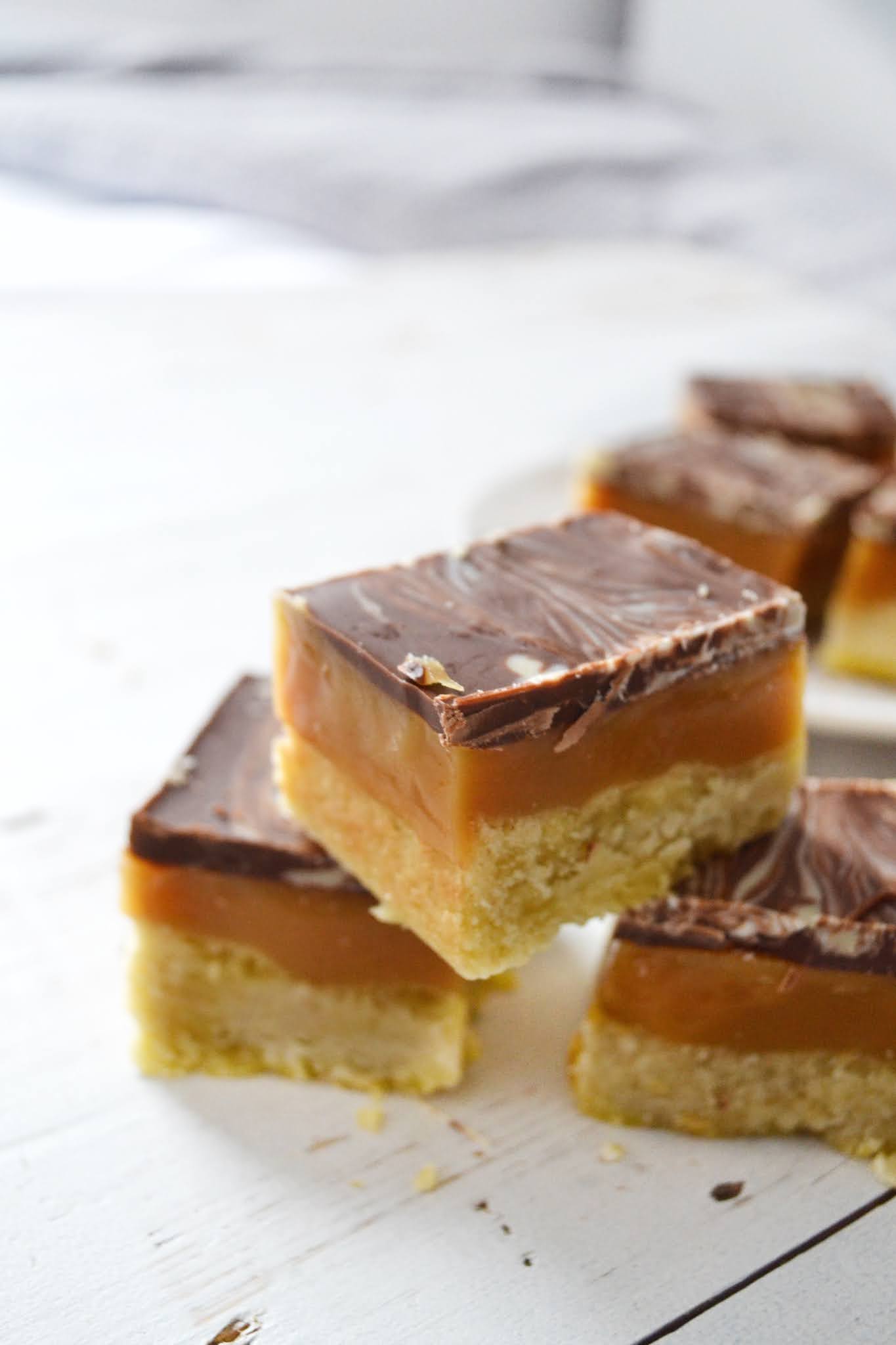 Easy Caramel Millionaire Shortbread Vegan Shannon Michelle