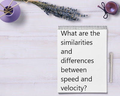 What are the similarities and differences between speed and velocity?