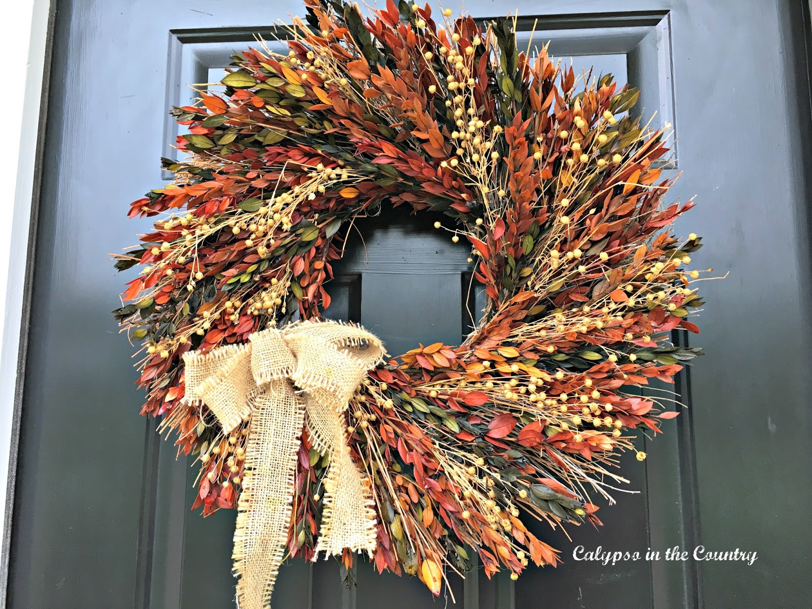 Fall wreath - my experience using a dried wreath outside