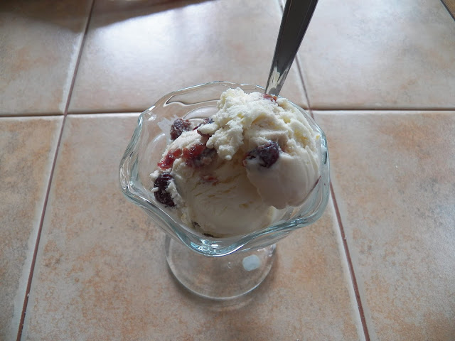 Brandied Cranberry Ice Cream