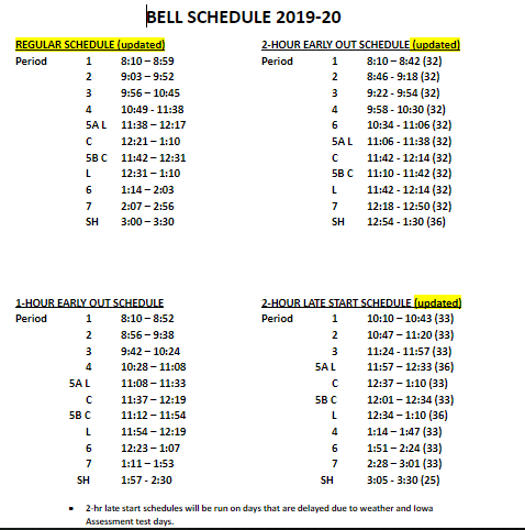 bell school schedules counseling mrs