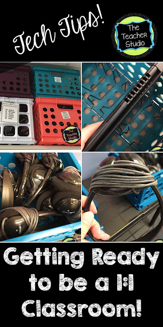 Classroom technology 1:1 Chromebooks, classroom organization, classroom technology, technology storage