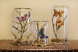 butterfly garden jar crafts adults craft oasis spring summer glass jars mason craftymarie paper scene