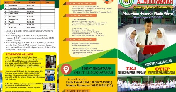 Contoh Brosur Promosi Sekolah Paud Nusagates