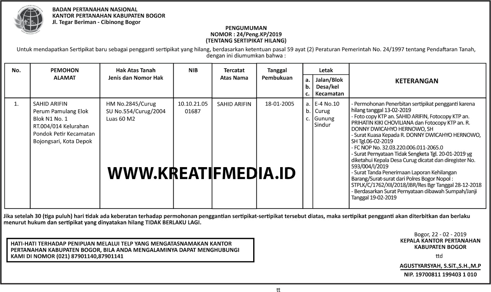 Contoh Jenis Jenis Iklan Pengumuman Di Surat Kabar Pemasangan Iklan Hubungi 0811 838 2000 Kreatifmedia Id Kreatif Media Nusantara Pasang Iklan Konsultan Media Pemasangan Iklan