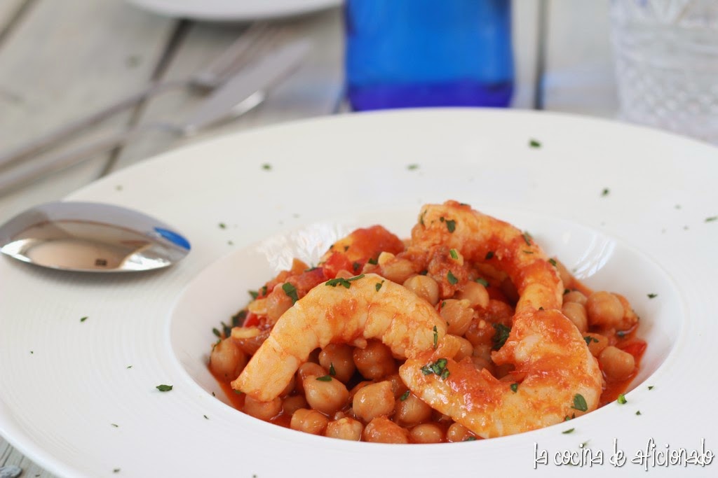 Garbanzos estofados con langostinos blog de prueba