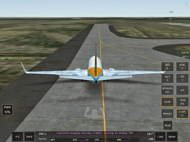 Taxiing to runway Jeu simulation pilotage Infinite Flight 