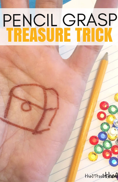 Use this pencil grasp trick to teach kids how to hold a pencil and how to write with a better pencil grasp.