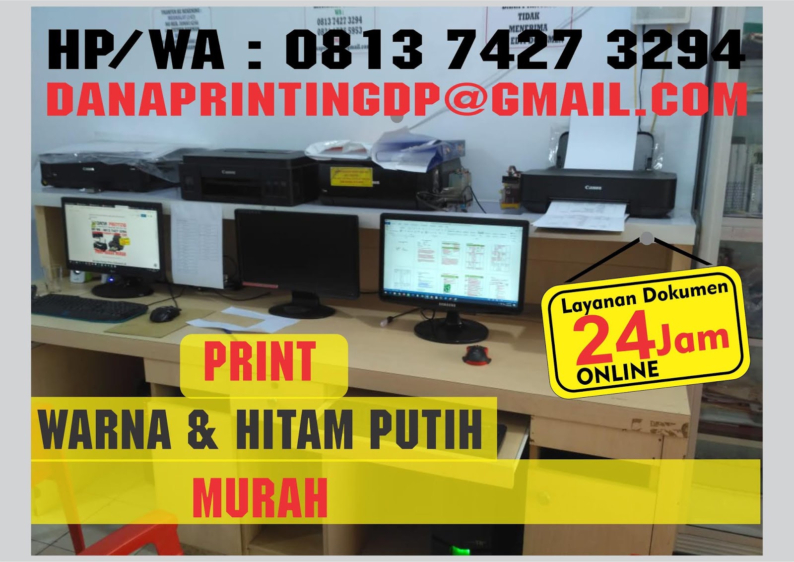 Tempat Print Murah Terdekat Print Warna dan Hitam Putih
