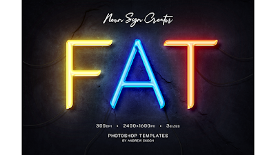 Neon Wall Logo Creator Templates Download In PSD Files