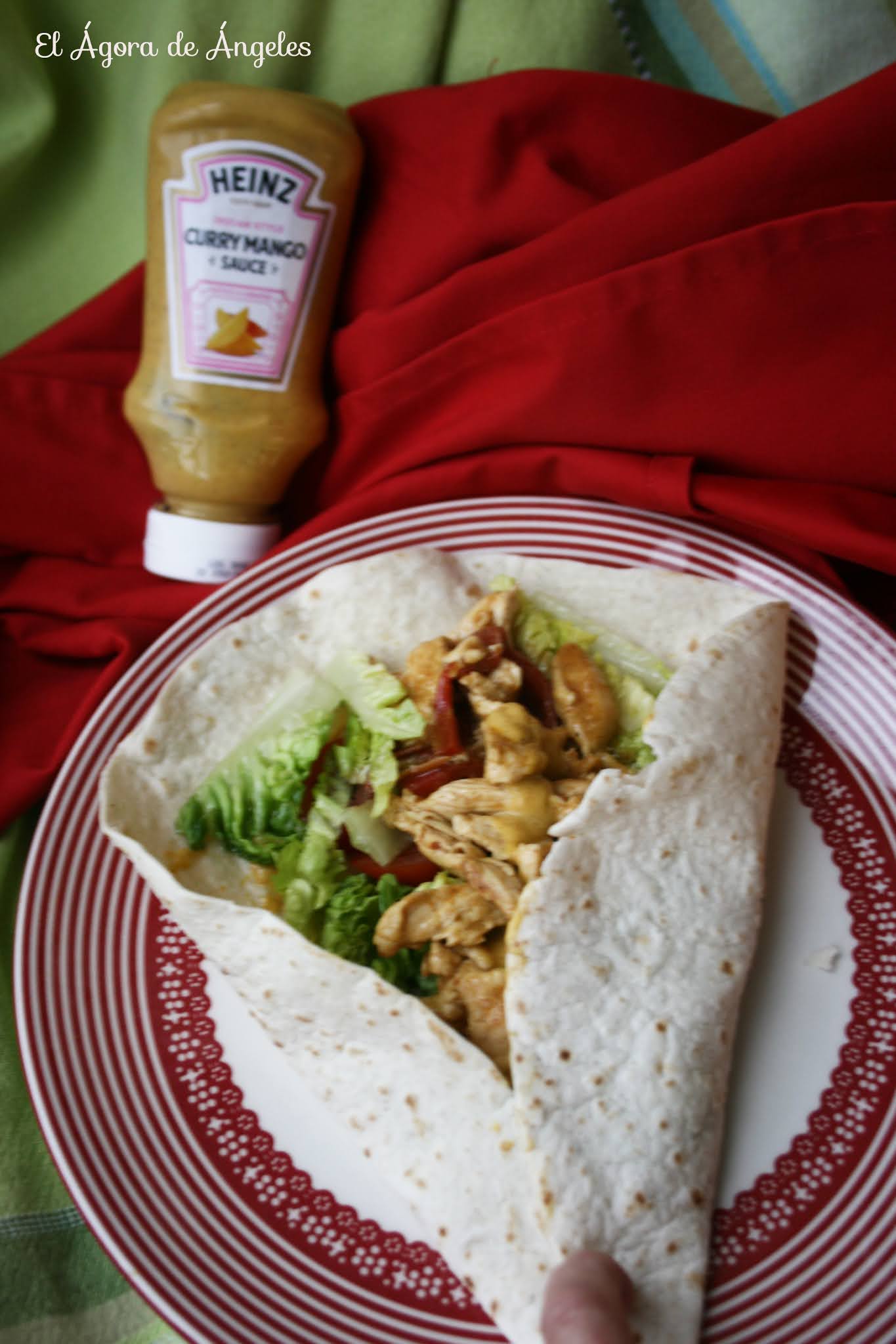 FAJITAS DE POLLO AL CURRY El Ágora de Ángeles