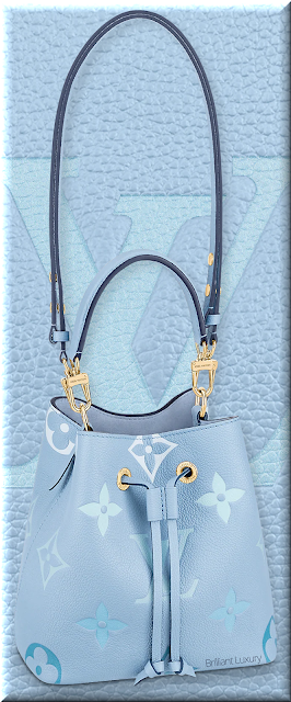 Louis Vuitton NéoNoé BB bucket bag in summer blue with Monogram Giant motif #bags #louisvuitton #brilliantluxury Louis Vuitton NéoNoé BB bucket bag in summer blue with Monogram Giant motif #bags #louisvuitton #brilliantluxury
