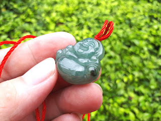 Batu Permata Natural Jadeite Jade Type A Carving Maitreya JDT020 Origin Burma