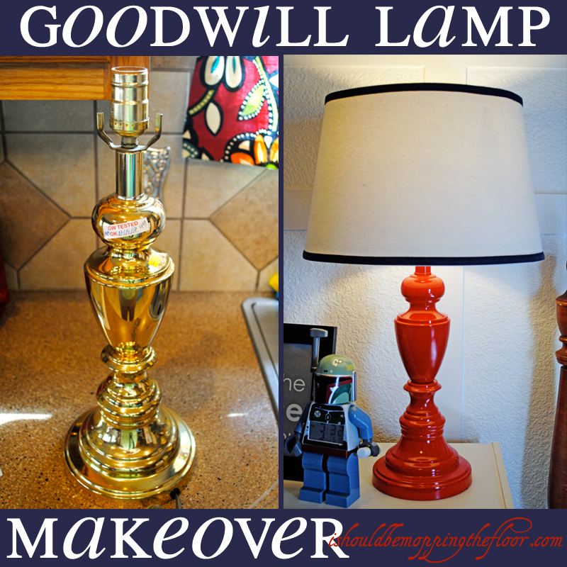 Goodwill Lamp Makeover brassytosassy i should be mopping the floor