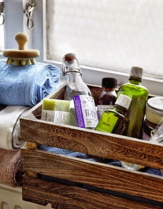 Shabby Chic Bathroom Design With A Hearth And A Sideboard