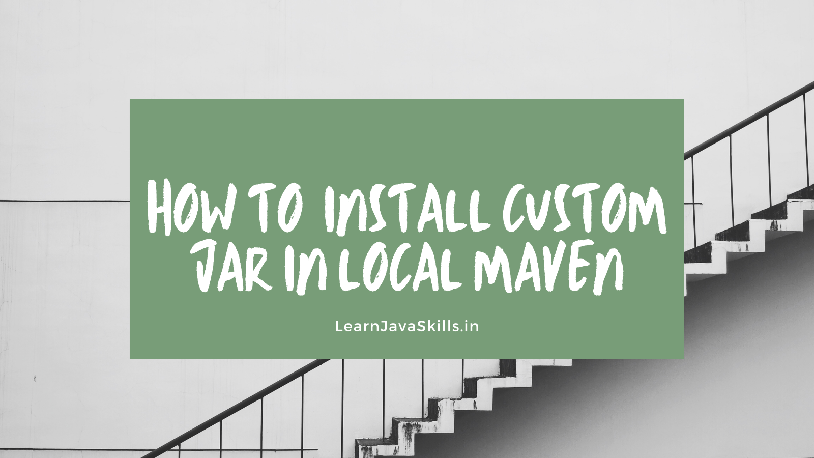 How to install a custom library or jar in the maven local repository