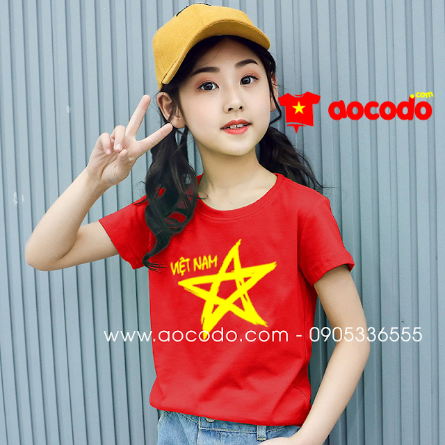 Áo cờ đỏ sao vàng cho bé ở Bình Thuận