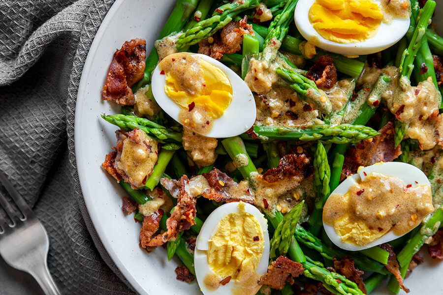 Keto Diet For Beginners Keto Asparagus, Egg, and Bacon Salad