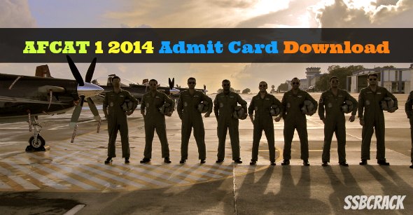 AFCAT 1 2014 Admit Card Download