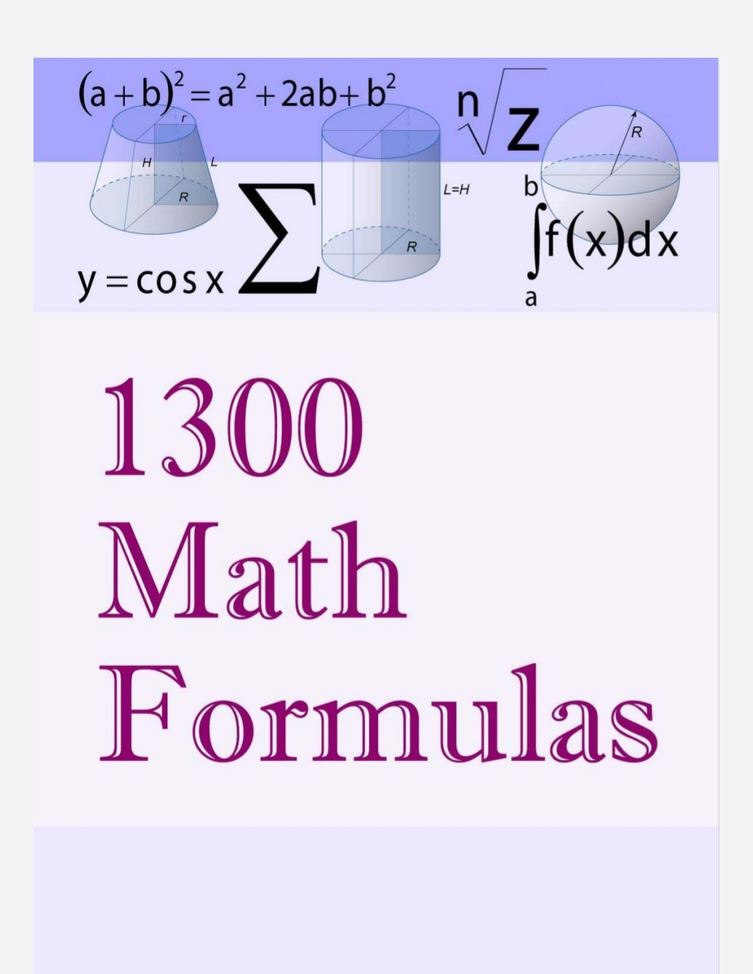 1300 Mathematics Formula in One PDF