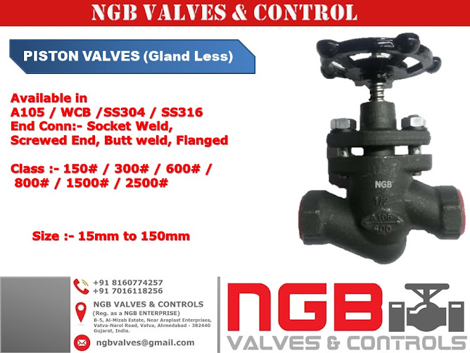 PISTON VALVES GLAND LESS