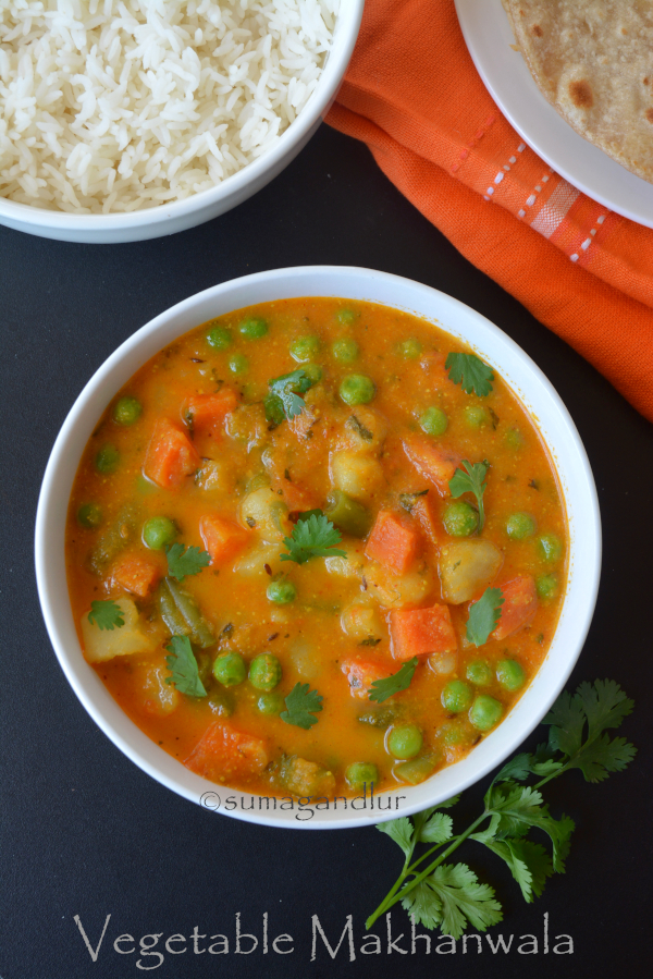 Vegetable Makhanwala / Veg Makhani (No Onion, No Garlic Recipe