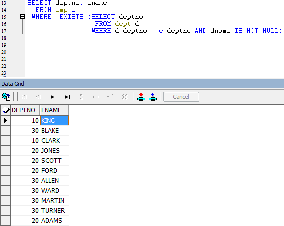 EXISTS and NOT EXISTS SQL ~ whereisstuff