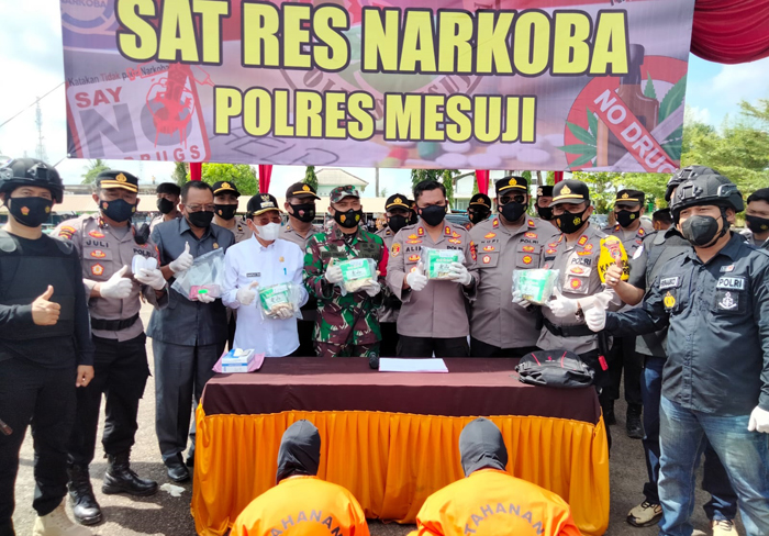 Bawa Sabu 4 Kg, Dua Warga Riau Ditangkap Tim Gabungan Polres Mesuji