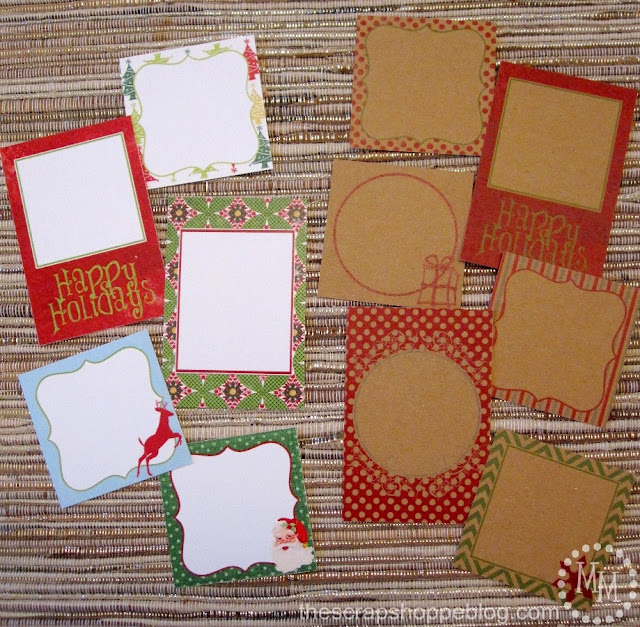 bright colored christmas tags