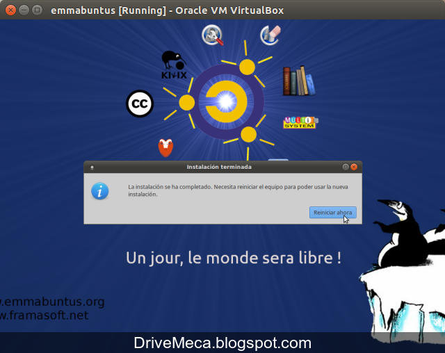 DriveMeca instalando Emmabuntus 3 paso a paso