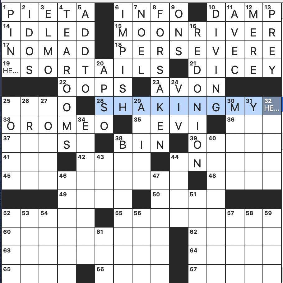 Rex Parker Does the NYT Crossword Puzzle: Mexican marinade made with chili  pepper / MON 6-28-21 / Popular meal kit company or mother of the food  critic featured in this puzzle /