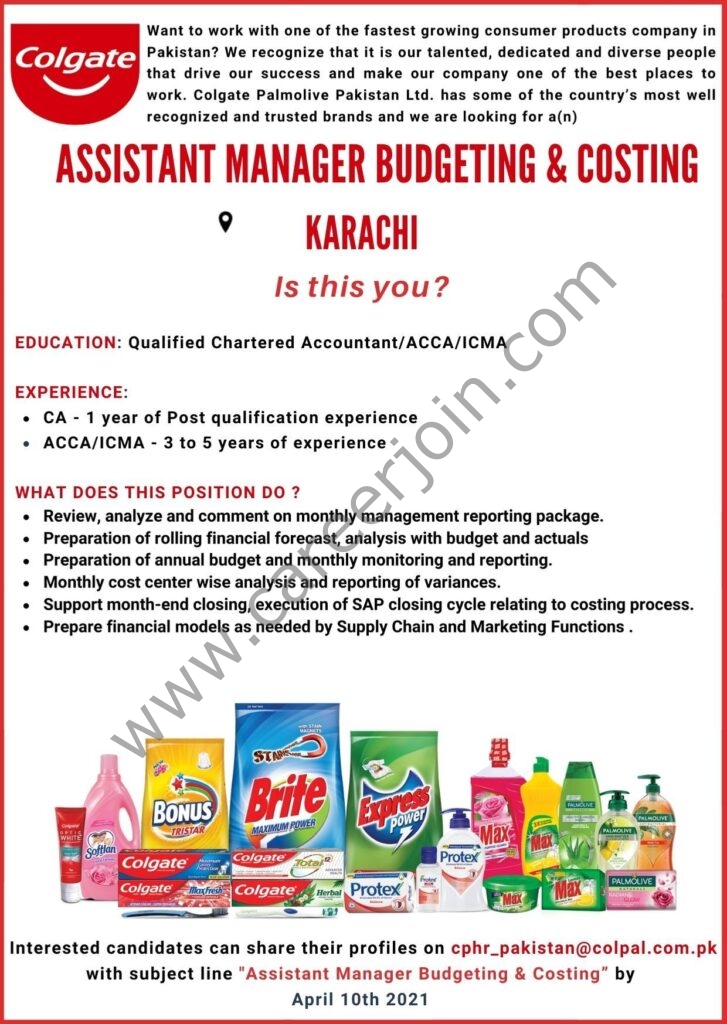 Latest Jobs 2021 in Colgate Palmolive Pakistan Latest Jobs 2021 in Colgate Palmolive Pakistan