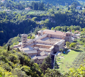 The abbey of Santa Scolastica near Subiaco, Lazio, home town of actress Gina Lollobrigida