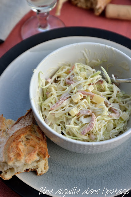 Salade de chou aux lardons et comté