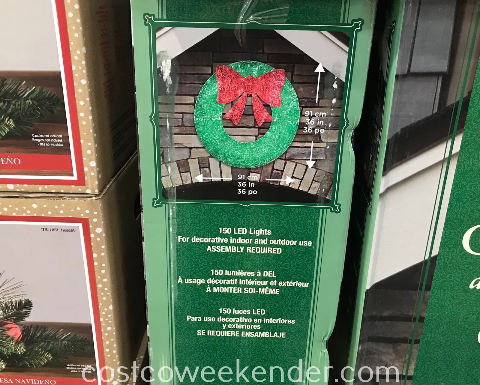 36" LED Wreath Costco Weekender