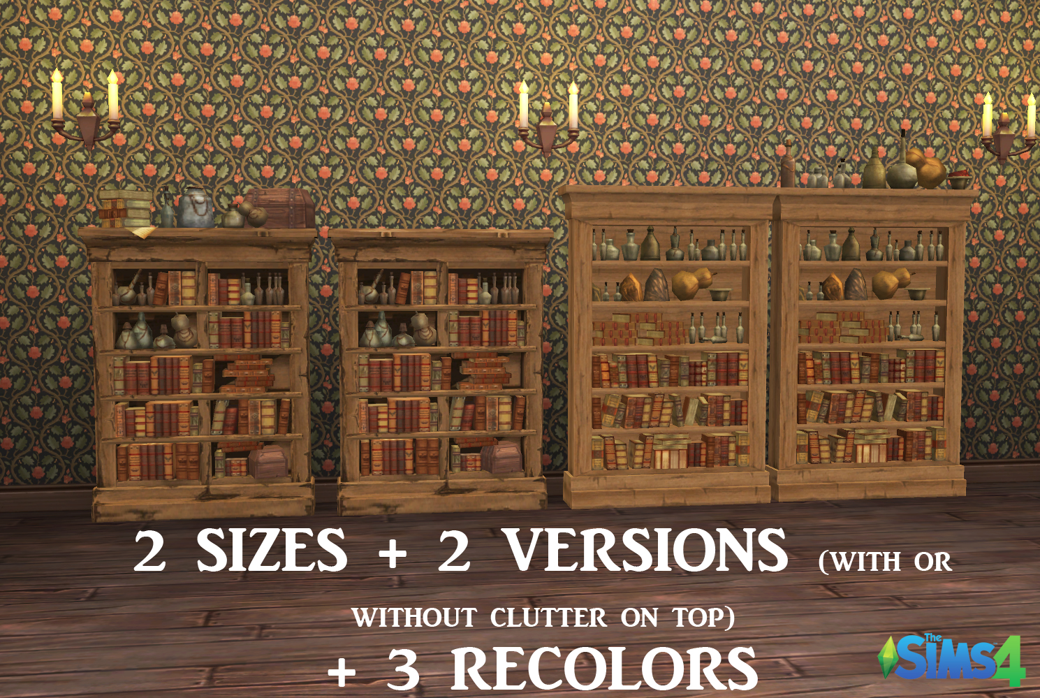 TS4 The Sims Medieval Bookcases for Sims 4 History Lover's Sims Blog