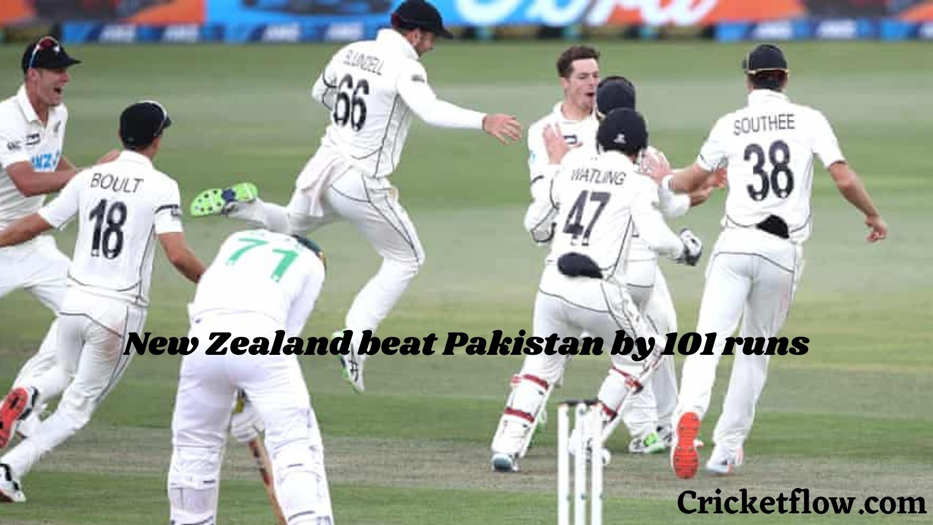 Pakistan vs New Zealand New Zealand won the first test match by 101 runs