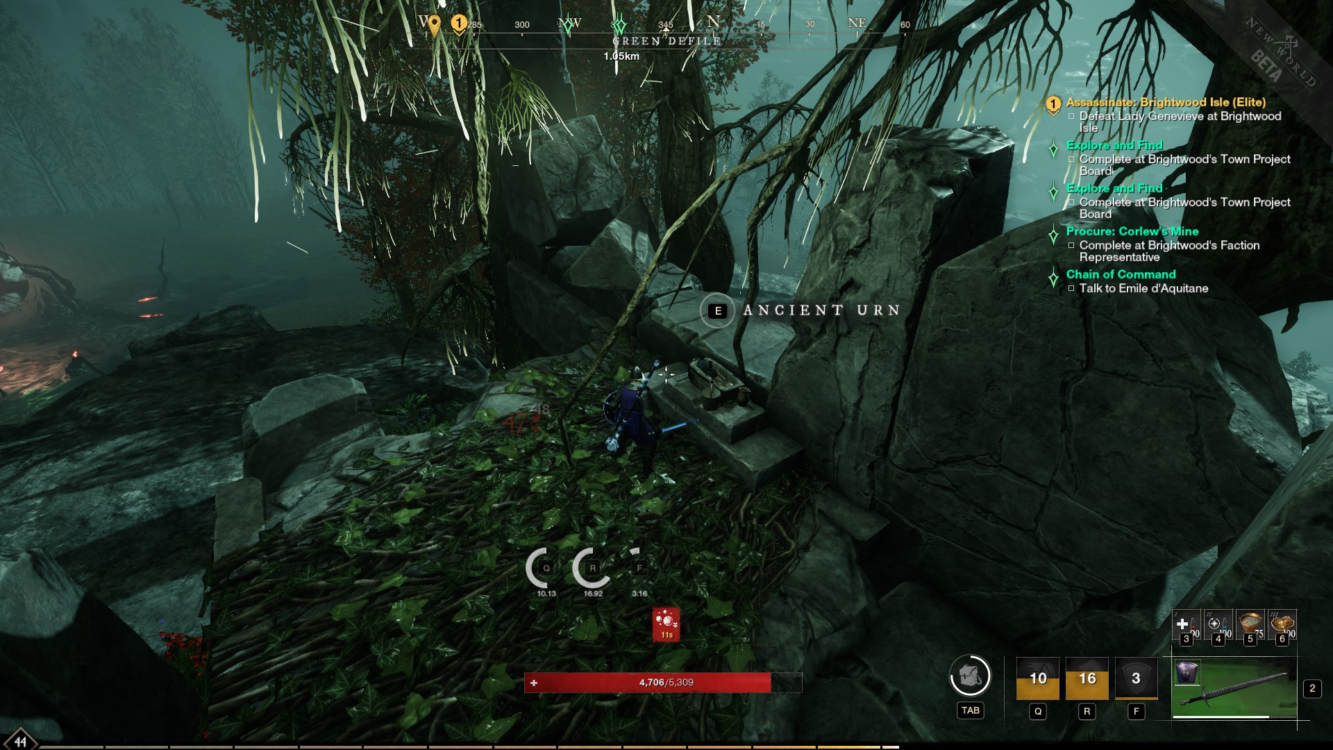 New World Green Defile chest locations