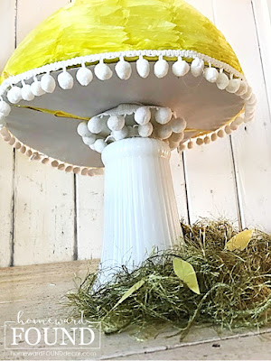 fall,Thanksgiving,paper,paper crafts,DIY,diy decorating,crafting,dollar store crafts,re-purposed,party,colorful home,Pantone color of the year,up-cycling,mushrooms,paper mushrooms,mushroom party decor,mushroom crafts,paper mushrooms.