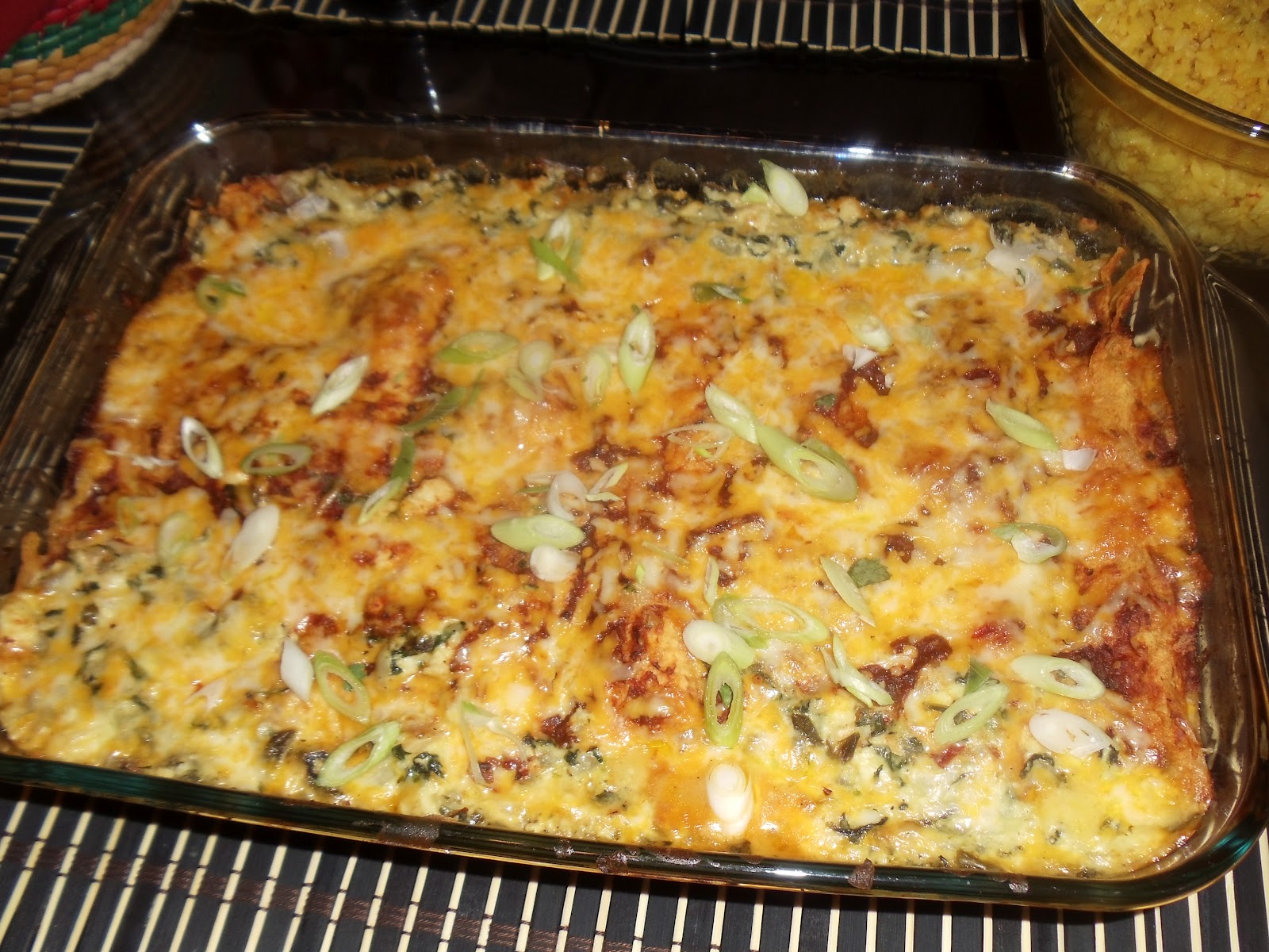 Sarah's Life in Food!: Spinach-Poblano Enchiladas with Chicken