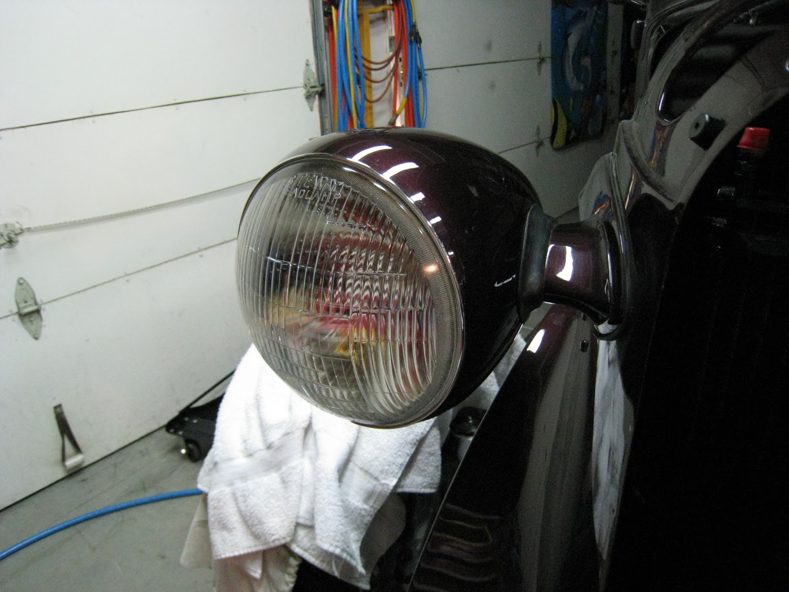 1937 Plymouth Headlights completed with original lenses and silvered