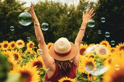 happy woman Woman enjoying
