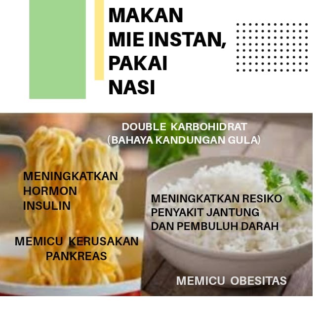 Makan Mie Instans Pakai Nasi Bisa Memicu Obesitas
