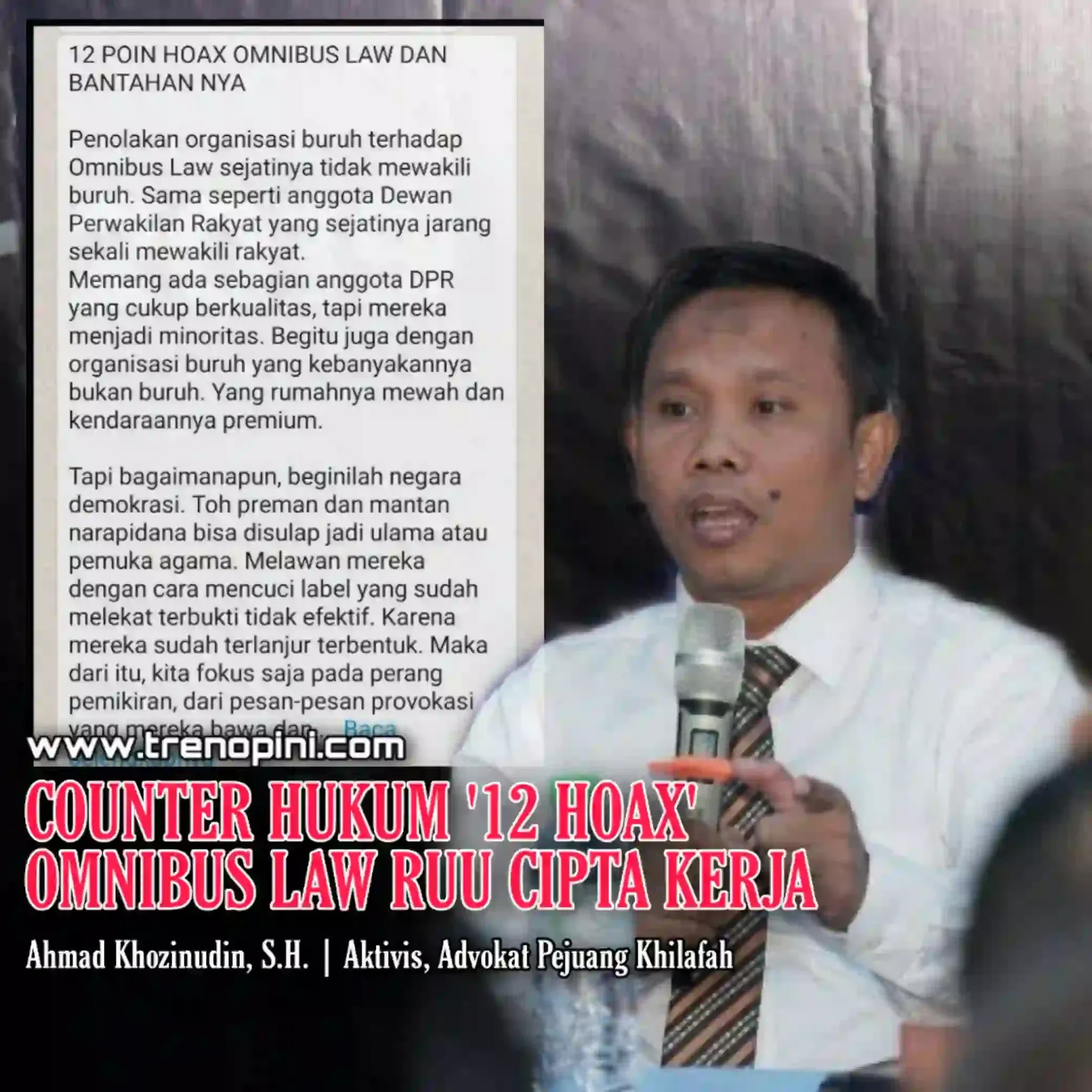 Counter Hukum 12 Hoax Omnibus Law Ruu Cipta Kerja Tren Opini