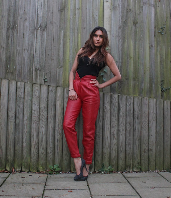 The red leather trousers. | Fashion Daydreams: UK Fashion and Lifestyle ...