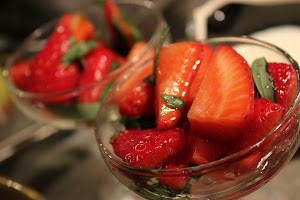 Strawberries with Basil & Limoncello